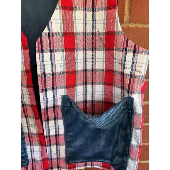 Vintage Handmade Plaid Vest - Picture 3 of 4